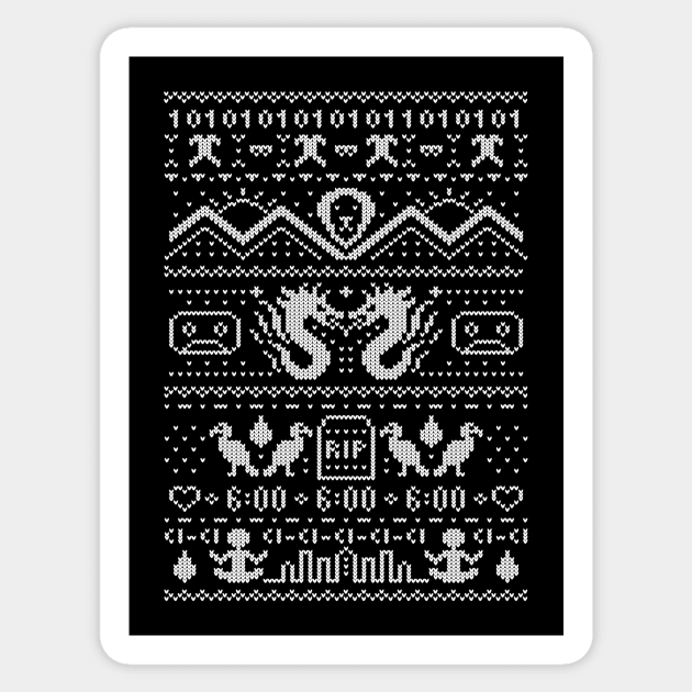 Ugly Christmas Sweater Pattern Sticker by TheBanannaTheory